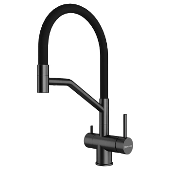 Смеситель для кухни Paulmark RUBERT, вороненая сталь, Ru213175-GM