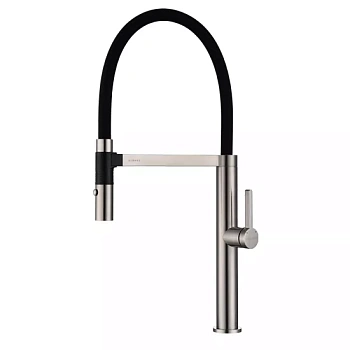 Смеситель для кухни Paulmark LEADER, брашированная сталь, Le214101-BS