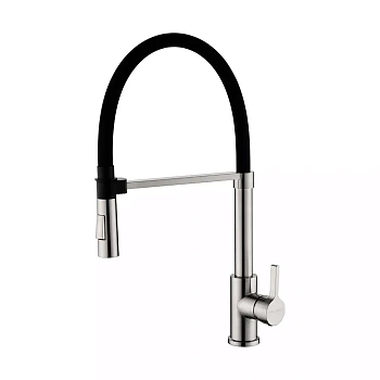 Смеситель для кухни Paulmark HALT, брашированная сталь, Ha214021-BS