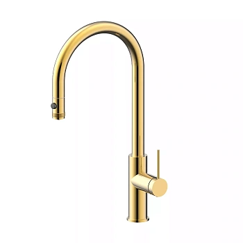 Смеситель для кухни Paulmark Galant, светлое золото, Ga213077-LG