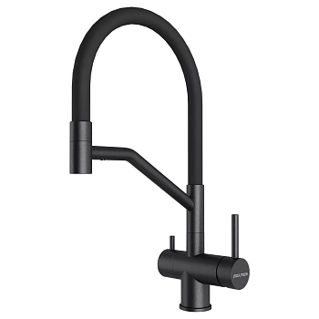 Смеситель для кухни Paulmark RUBERT, черный, Ru213175-BLM
