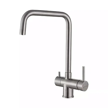 Смеситель для кухни Paulmark WETTER, брашированная сталь, We213030-BS