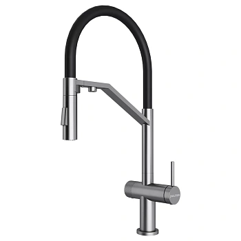 Смеситель для кухни Paulmark ZENDER, брашированная сталь, Ze213155-BS