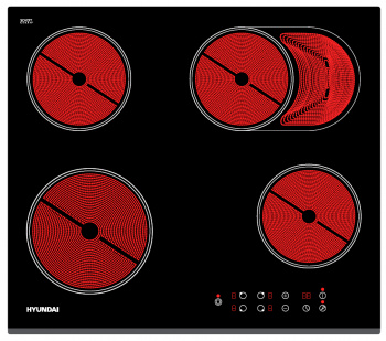 Варочная поверхность Hyundai HHE 6680 BG