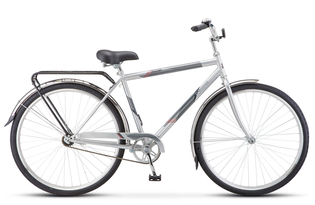 Велосипед дорожный STELS Вояж Gent 28", (2018) количество скоростей 1 рама сталь 20 Серебристый