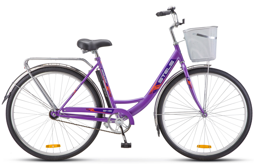 Велосипед дорожный STELS Navigator 345 28", (2017) количество скоростей 1 рама сталь 20 фиолетовый с