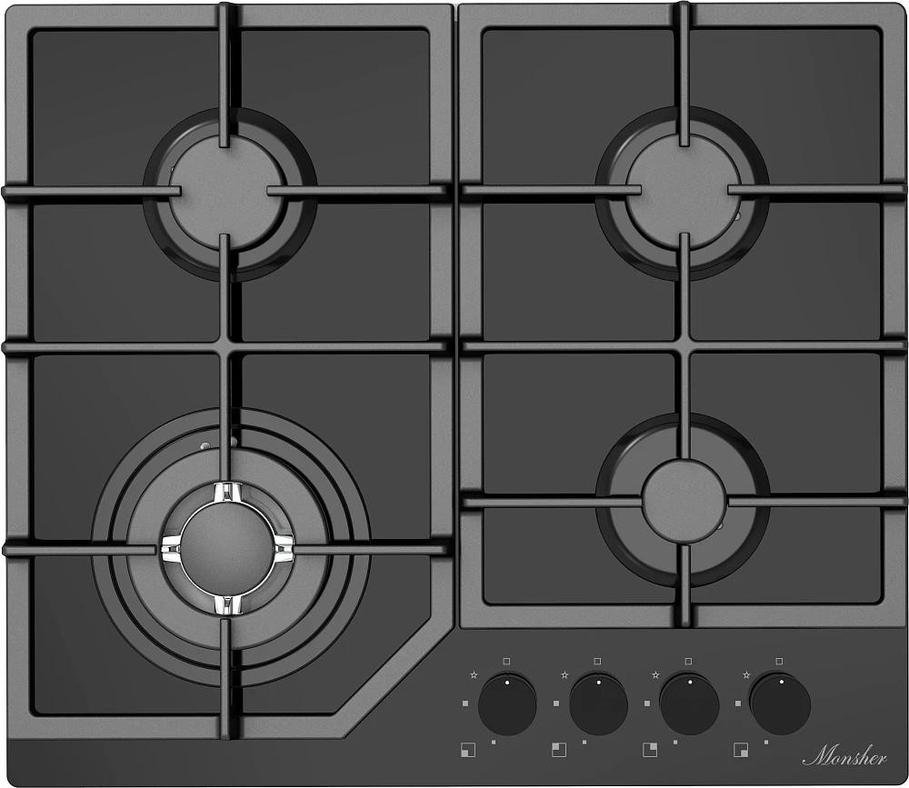 Газовая варочная панель Monsher MGG 63 Noir