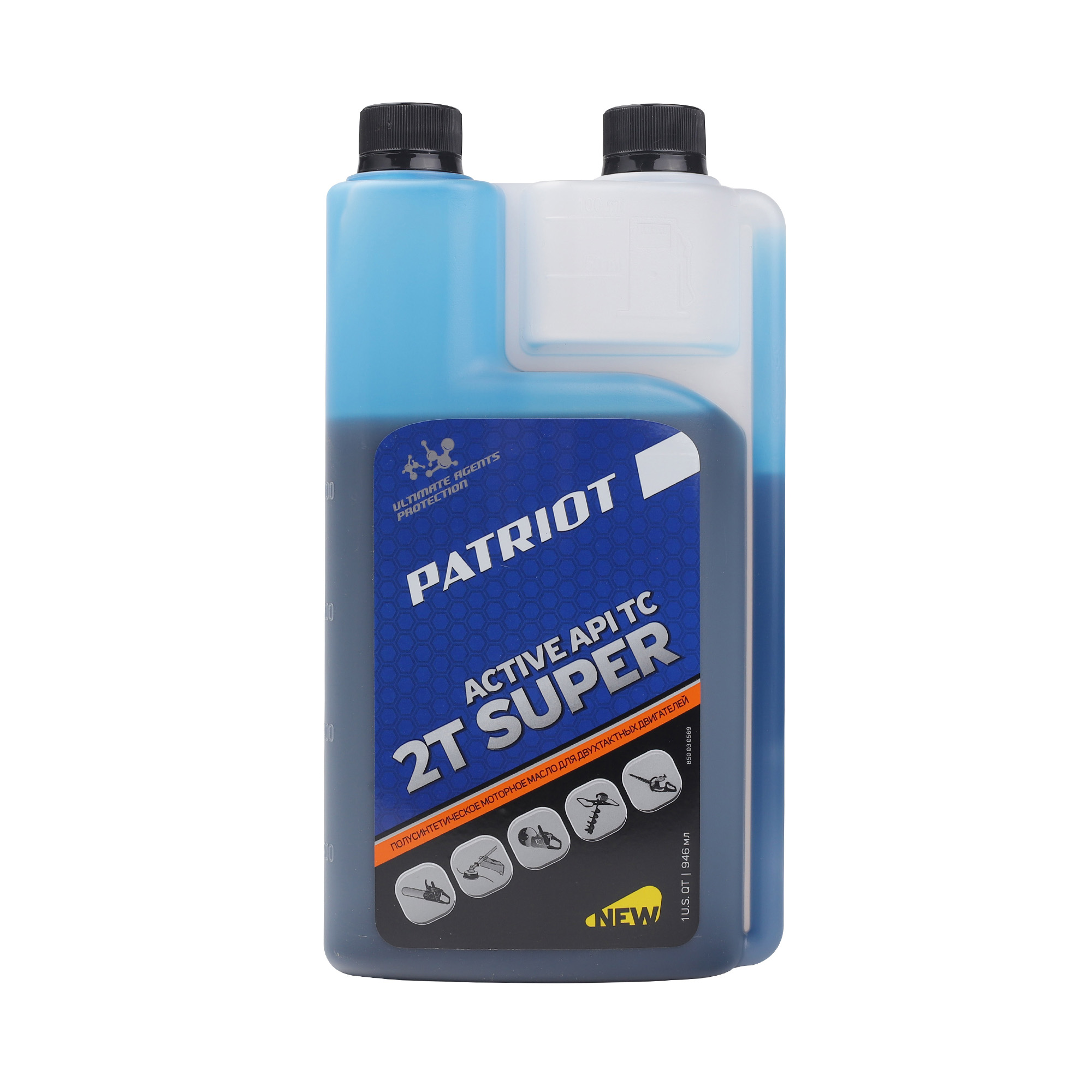 Масло полусинт. PATRIOT SUPER ACTIVE 2T дозаторная 0,946л.