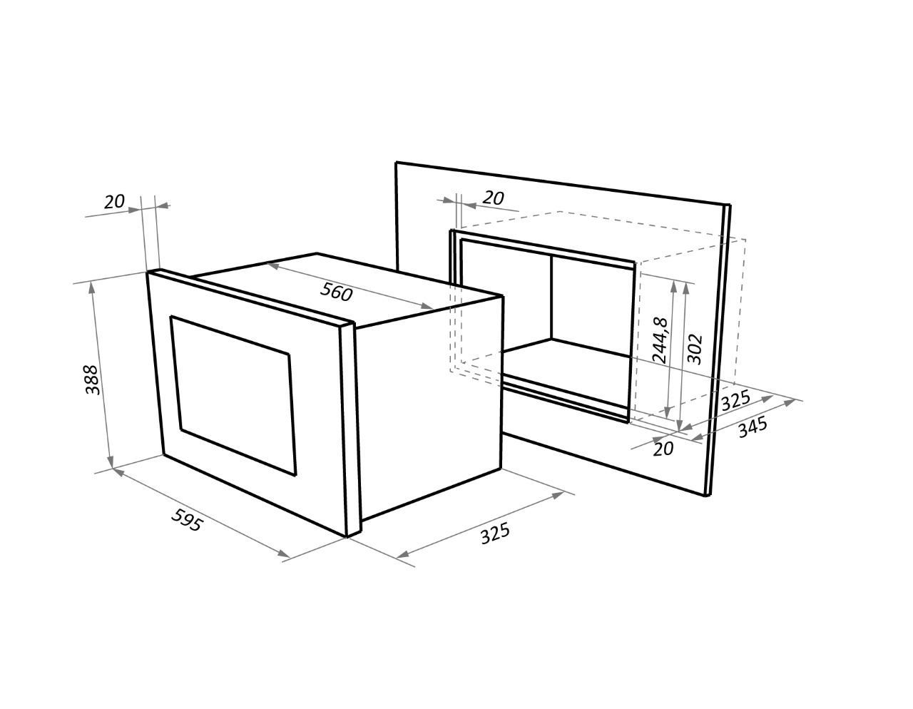 Микроволновая печь midea mm820b2q ss схема встраивания