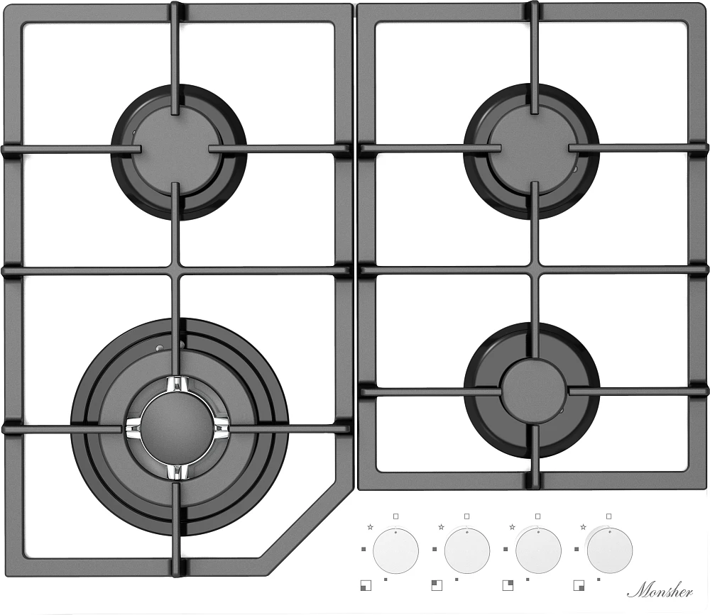 Газовая варочная панель Monsher MGG 63 Blanc