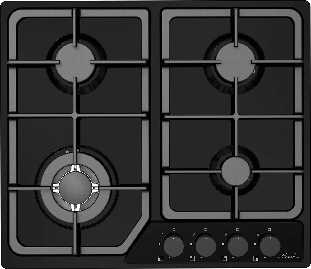Газовая варочная панель Monsher MSG 63 Noir