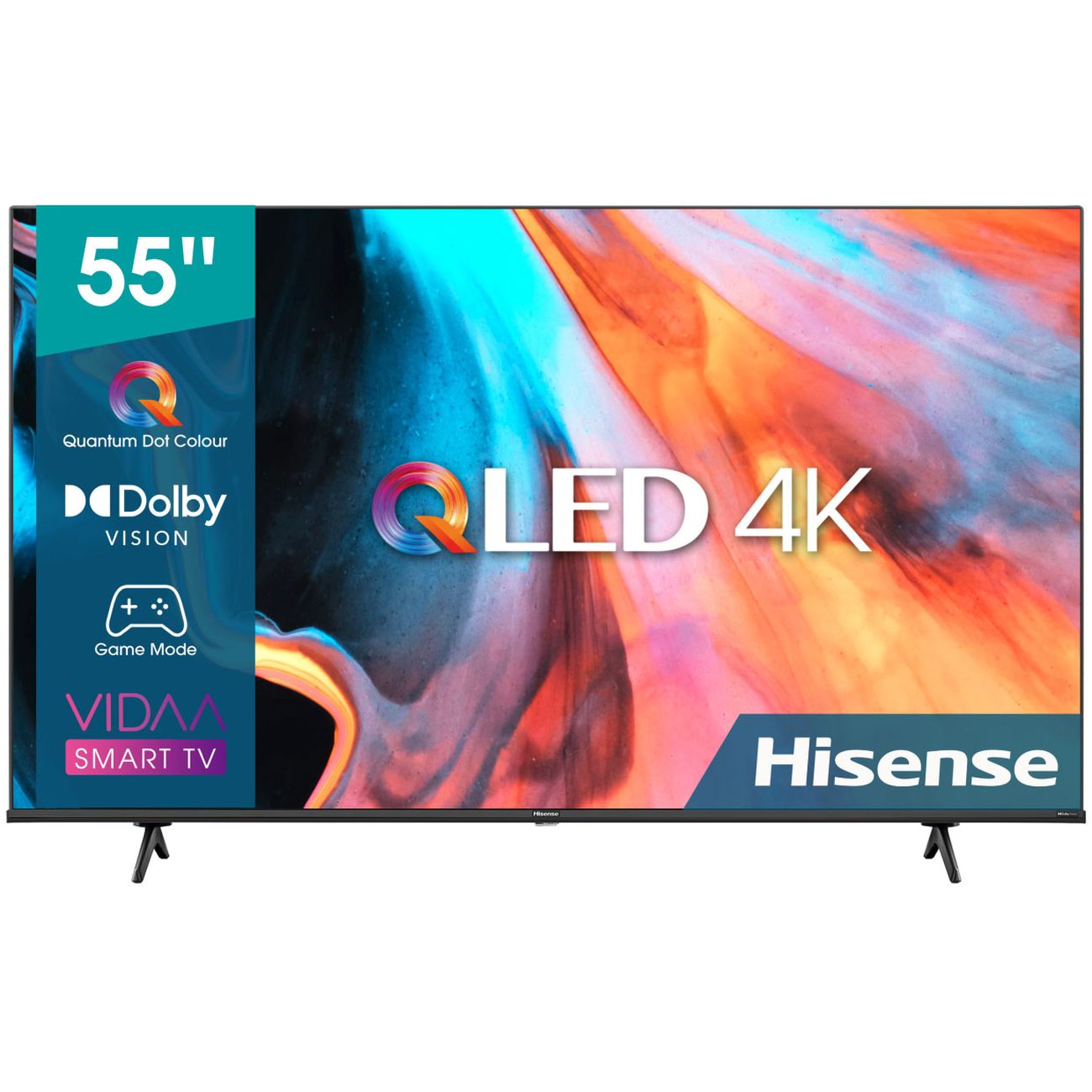 Телевизор QLED Hisense 55" 55E7HQ Smart черный