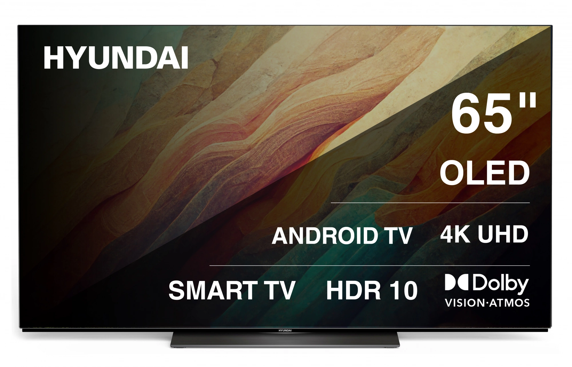 Телевизор OLED Hyundai 65" H-LED65OBU7700 Android TV Frameless черный/черный