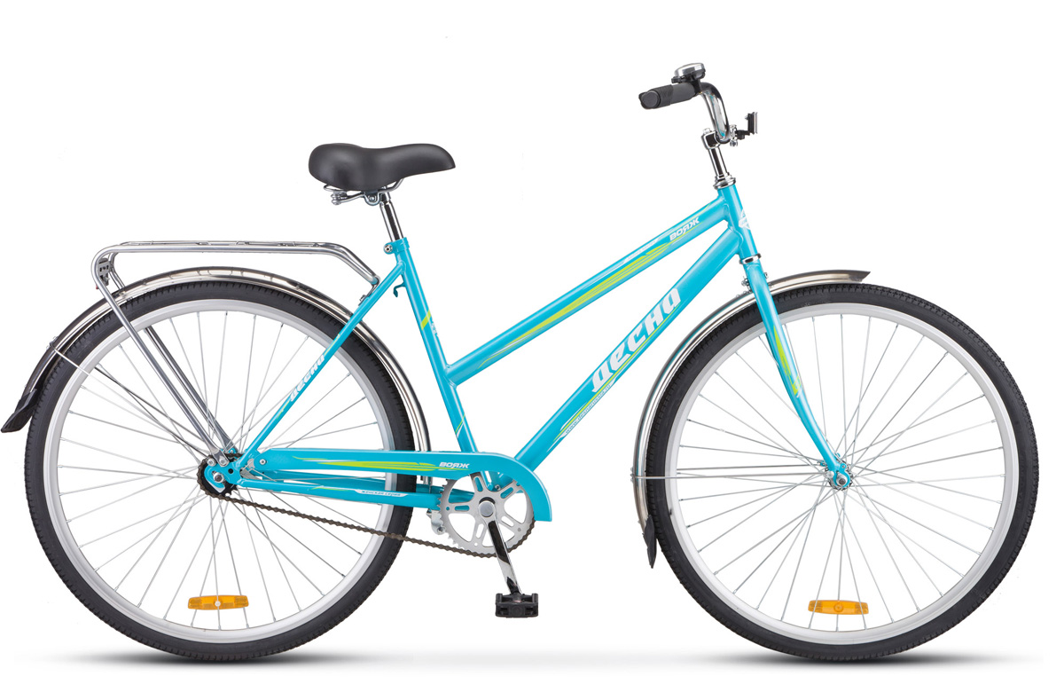 Велосипед дорожный STELS Вояж Lady 28", (2018) количество скоростей 1 рама сталь 20 голубой