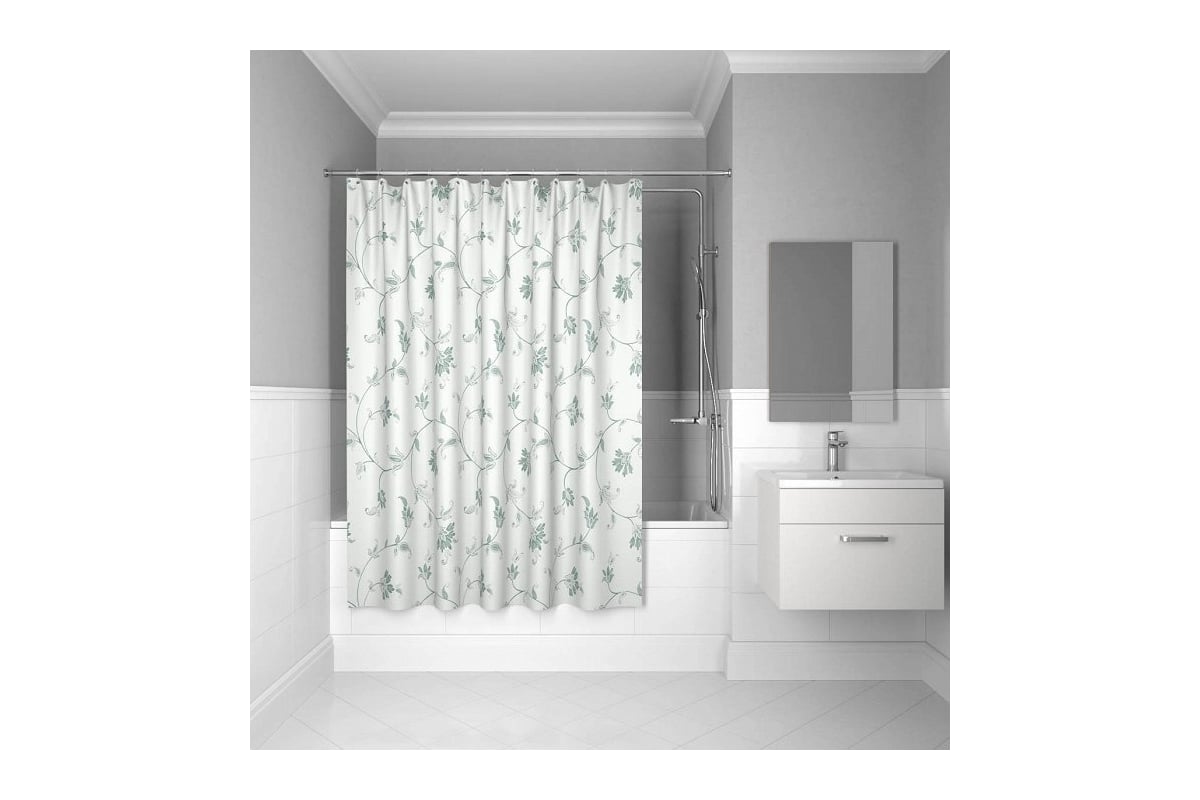 Штора для ванной комнаты IDDIS Elegant 200*200 см elegant silver (SCID132P)