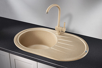 Кухонная мойка Granula Стандарт кварц ST-7601, бежевый