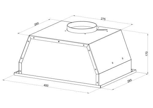 Встраиваемая вытяжка Monsher ANGERS 40 Noir