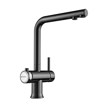 Смеситель Omoikiri Hotaru-GM-WH латунь/вороненая сталь/белый