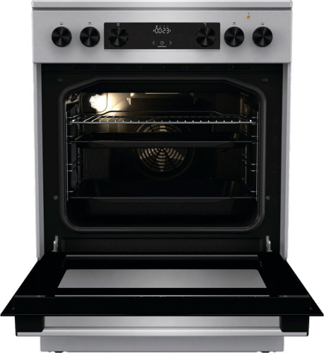 Плита Электрическая Gorenje GECS6C70XC нержавеющая сталь стеклокерамика 