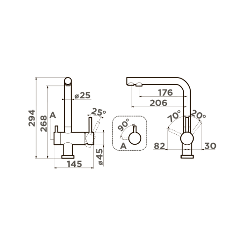 Смеситель для кухни Omoikiri Nagano-BN