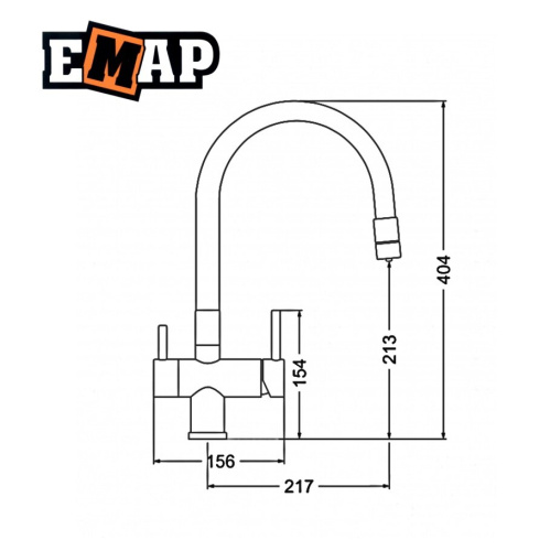 Смеситель Emar ЕС-3015 PVD Golden