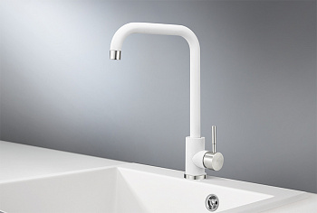 Смеситель для кухни Granula Стандарт ST-4033, белый