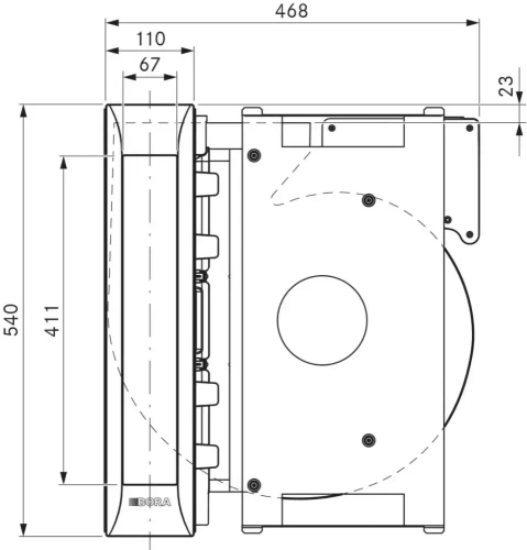 Встраиваемая в столешницу вытяжка BORA PKAS3AB