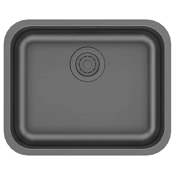 Мойка Paulmark VELLO 53 UNI, VE53-GM, вороненая сталь