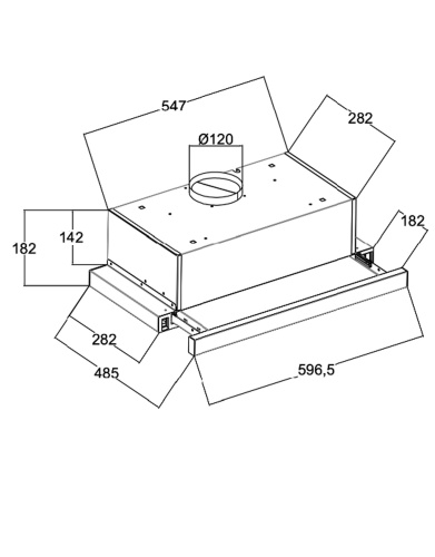Встраиваемая вытяжка Monsher LAUTREC 60 Noir
