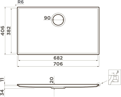Мойка Omoikiri Kiten 70-INT WH