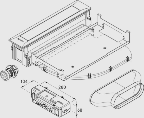 Встраиваемая в столешницу вытяжка BORA PKA3