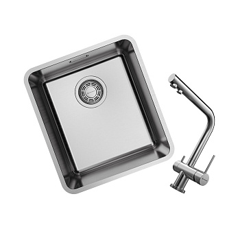 Комплект Omoikiri Omi 37-U/I-IN Ultra + Смеситель Nagano-BN