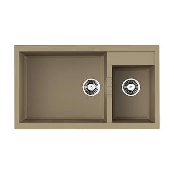 Мойка Omoikiri Tedori 86-2-LB-CH Tetogranit/шампань