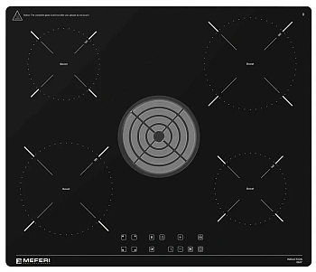 Варочная панель индукционная с вытяжкой Meferi XSMART60BK POWER