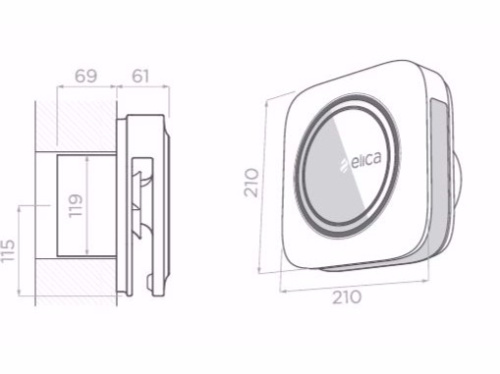 Вытяжка Elica SNAP S BLACK WI-FI