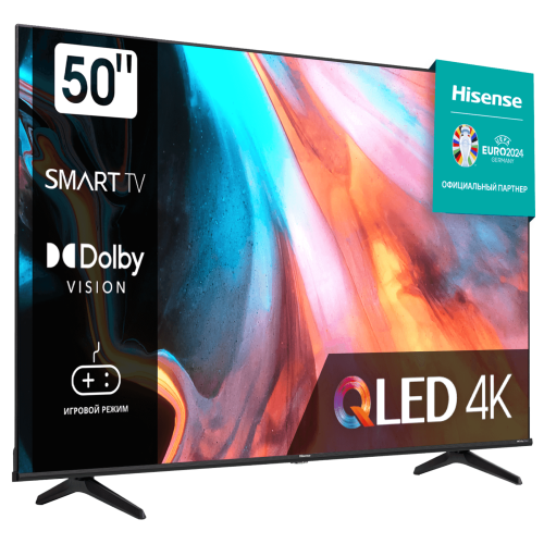 Телевизор QLED Hisense 50" 50E7HQ Smart черный