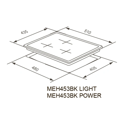 Варочная панель электрическая Meferi MEH453BK POWER