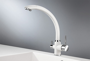 Смеситель для кухни Granula GR-2167, арктик