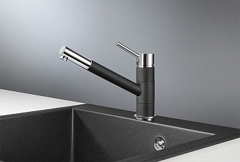 Смеситель для кухни Granula GR-0010, чёрный