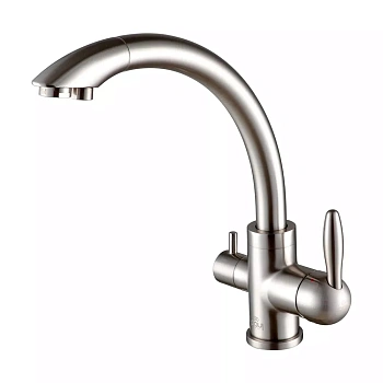 Смеситель для кухни Paulmark ESSEN, брашированная сталь, Es213001-BS