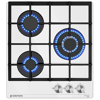 Газовая варочная панель Meferi MGH453WH GLASS POWER