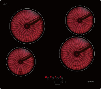 Варочная поверхность Hyundai HHE 6410 BG