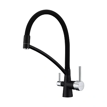 Смеситель для кухни Paulmark SIEGEN, черный, Si213111-BLM