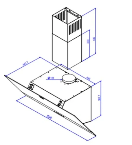 Вытяжка DeLonghi Linea 915 NB