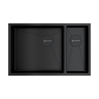 Мойка Omoikiri Taki 69-2-U/IF-L Side-GB нерж. сталь/графит