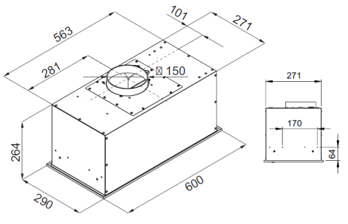 Вытяжка KUPPERSBERG IBOX 60 X