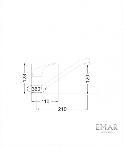 Смеситель Emar  3009.9 Алмаз