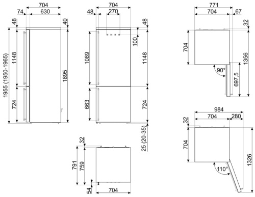 Холодильник Smeg FA8005RPO5