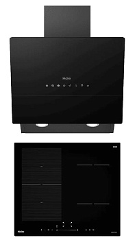 Комплект Haier варочная поверхность HHY-Y64WFLBH и вытяжка HVY-W672GBH с Bluetooth