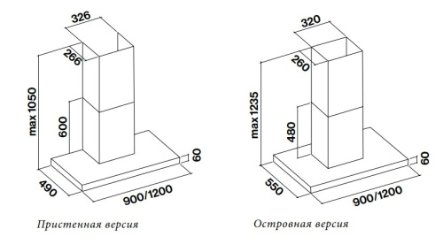 Вытяжка Falmec PLANE BLACK NRS 90 (PLUS)